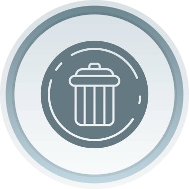 Bin Glyph Çember Vektör Simgesi Tasarımı