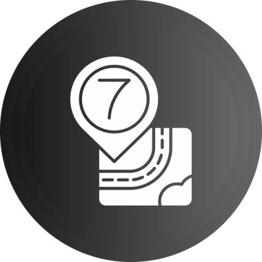 Harita simgesi, vektör illüstrasyonu