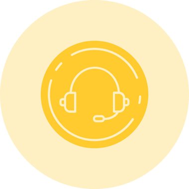 Kulaklık. Web simgesi basit illüstrasyon