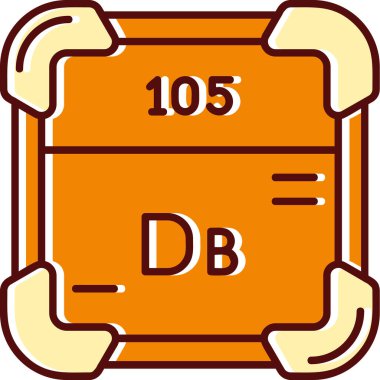 Bir kimyasal elementin bir simgesinin vektör çizimi