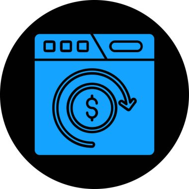 Para için. Web simgesi basit illüstrasyon