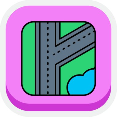 Siyah arkaplanda izole edilmiş modayı gösteren bir harita simgesi.