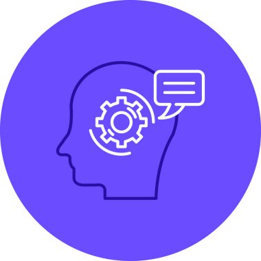 Beyin. Web simgesi basit illüstrasyon