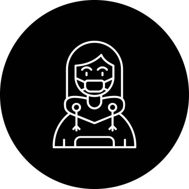 Kadın simgesinin vektör illüstrasyonu