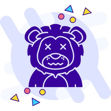 Beyaz arkaplanda izole edilmiş modaya uygun düz bir panda simgesi