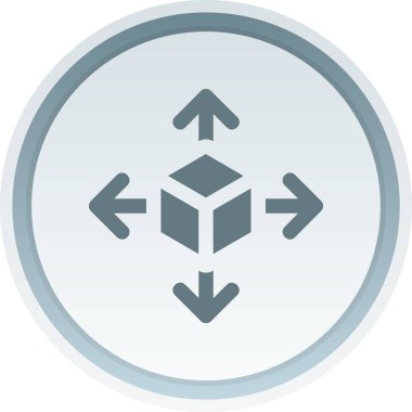 Bir küp simgesinin vektör illüstrasyonu