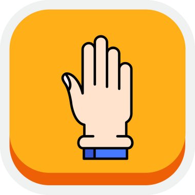 El simgesinin vektör illüstrasyonu