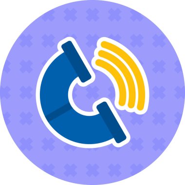 Tek bir izole simgenin vektör illüstrasyonu