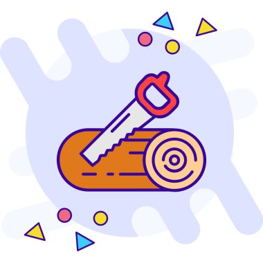 Bir testere simgesinin vektör illüstrasyonu