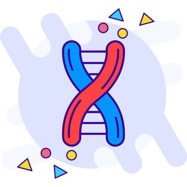 DNA genetik araştırma renk çizgisi simgesi. Genetik mühendisliği. DNA analizi işareti. DNA mühendisliği. DNA analizi. DNA mühendisliği. izole edilmiş web ana hattı ögesi.