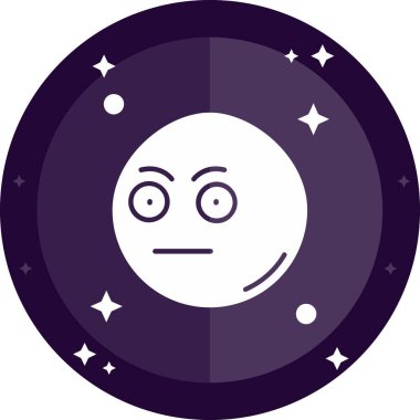 uzay ay simgesi, vektör illüstrasyonu