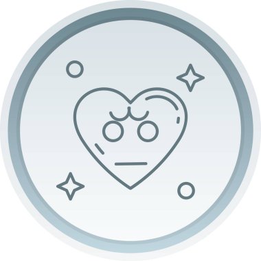 Eşsiz Kalp Vektörü Kabartma Simgesi