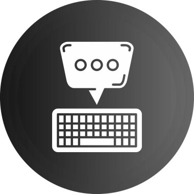 Bilgisayar klavyesi. Basit simge