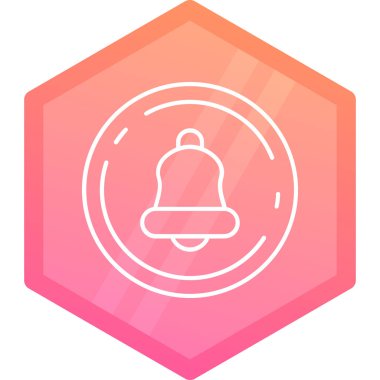 Eşsiz çan çan vektör çizgisi simgesi