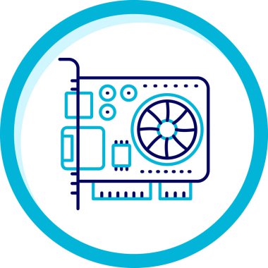 Bilgisayar işlemcisi. Web simgesi basit illüstrasyon