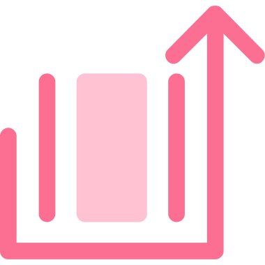 Bar Grafiği. Web simgesi basit illüstrasyon