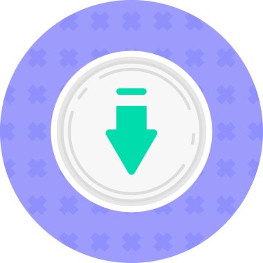 Düz biçimli ok aşağı ok simgesi