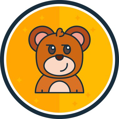 hayvan ayı simge vektör çizim