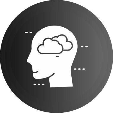 Web ve mobil uygulaması tasarımı, beyin logo kavramı için beyaz arka plan üzerinde izole beyin simge vektör