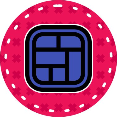 Tek bir simgenin vektör illüstrasyonu