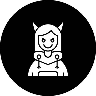 Şeytan. Web simgesi basit tasarım