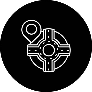 Pin çizgisi ters, basit vektör illüstrasyonu