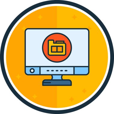 bilgisayar izleyici vektör simgesi