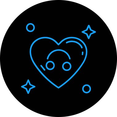 Kalp. Web simgesi basit illüstrasyon