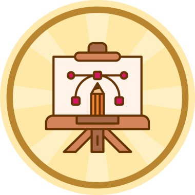 Sanat galerisi modern simgesi, vektör illüstrasyonu