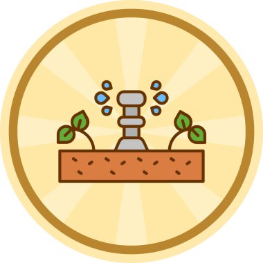 Bahçıvanlık. Web simgesi basit illüstrasyon