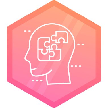 beyin ikonu vektör illüstrasyonu