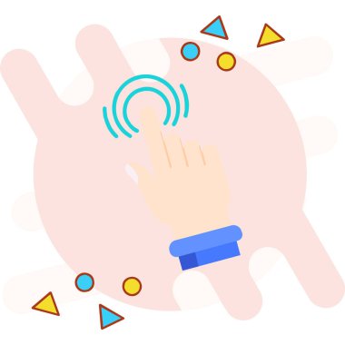 parmak dokunuşu simgesi, vektör illüstrasyonu