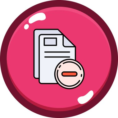 Bir belgenin vektör illüstrasyonu