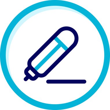 Çemberdeki bir kalem simgesinin gösterimi