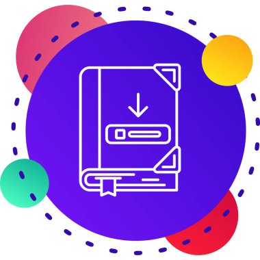 Beyaz arkaplanda siyah satır dizin simgesi izole edildi. Soyut çember rastgele dinamik şekiller. vektör illüstrasyonu