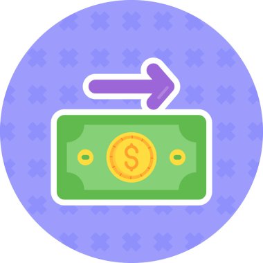 Dolar işareti. Web simgesi basit illüstrasyon