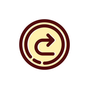 Madeni para ikonu. düz dizayn