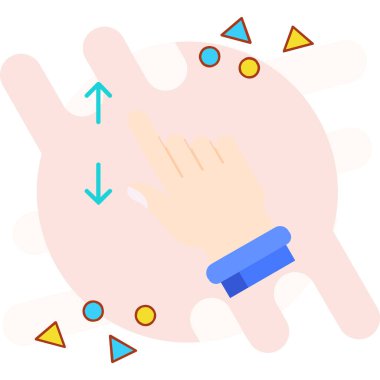 Değmek jest simge vektör çizim