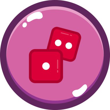 zar. Web simgesi basit illüstrasyon