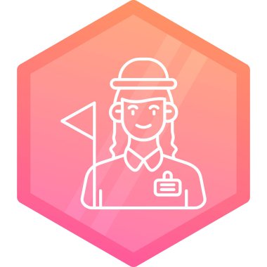 avatar kadın simge vektör çizimi