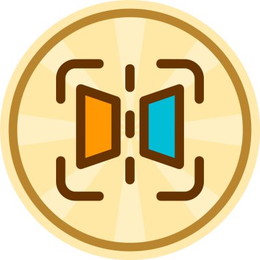 Para birimi takas simgesi ile doldurulmuş ana hat biçimi