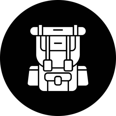 Sırt çantası simgesinin vektör çizimi