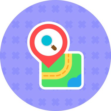 Haritalardaki konum haritası simgesi - navigasyon kategorisi