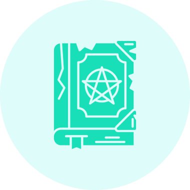 çizgi sihirli kitap simgesi beyaz arkaplanda izole edildi. Sihirli kitap. vektör.