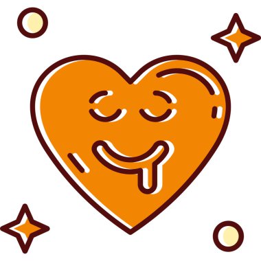 Kalp. Web simgesi vektör illüstrasyonu