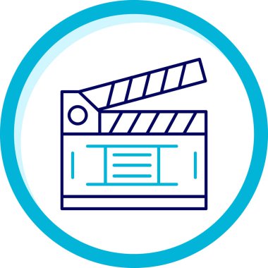 Sinema alkışlama ikonu. Web için sinema alkışlayıcı vektör simgesinin basit gösterimi