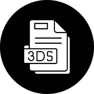 3d simgesinin vektör illüstrasyonu