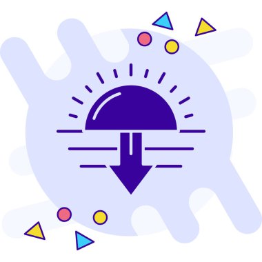 Tek bir yalıtılmış ok simgesinin vektör çizimi