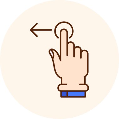 parmak vektörü düz renk simgesi