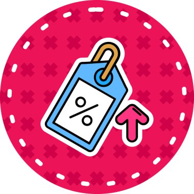 Fiyat etiketi indirim simgesi - taslak biçimi